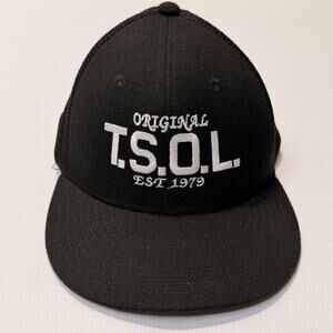 T.S.O.L Original Hat Cap Snap Back Mens One Size Decky Mesh Trucker Band TSOL